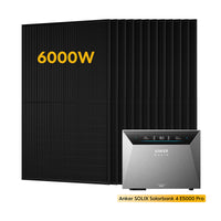 Anker SOLIX Solarbank 4 E5000 Pro, mit 12 x 500 Bifaziale Solarmodule, by Powerness