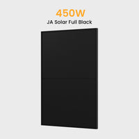 Module solaire monomodule bifacial à double vitrage JA Solar 450 Wc entièrement noir 