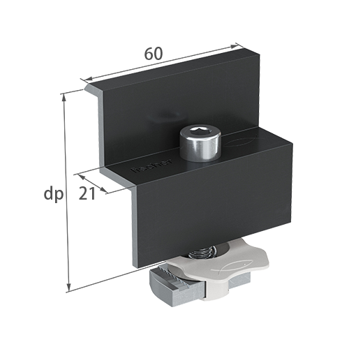 4x Endklemme vorm. PM F 30 AL sw