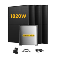 <tc>EcoFlow Stream</tc> <tc>Ultra X</tc>, Tout-en-un <tc>Batterie de stockage tout-en-un pour station solaire</tc>, avec 4 x 450 bifacial <tc>Panneaux solaires</tc>, par <tc>Powerness</tc>