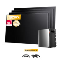 EcoFlow Stream Ultra X, système de stockage tout-en-un pour centrales solaires de balcon, avec 4 modules solaires bifaciaux JA Solar de 500 W, par Powerness 
