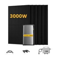 EcoFlow Stream Ultra, système de stockage tout-en-un pour centrales solaires de balcon, avec 6 modules solaires bifaciaux JA Solar de 500 W, par Powerness 