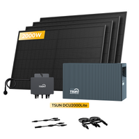TSUN DCU2000Lite Solarspeicher für Balkonkraftwerke, mit 4 x 500W Bifaziale Solarmodule & 800W Mikro‑Wechselrichter, by Powerness