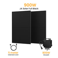 Growatt Balkonkraftwerk Set, 900/1000Wp Bifaziale Solarmodule, 800W Wechselrichter Sonderangebot